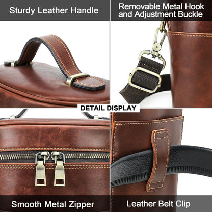 Personalized Leather Crossbody Bag for Men, Custom Mens Shoulder Sling Bag, Vertical Travel Satchel Bag, Gift for Him, Alfiero