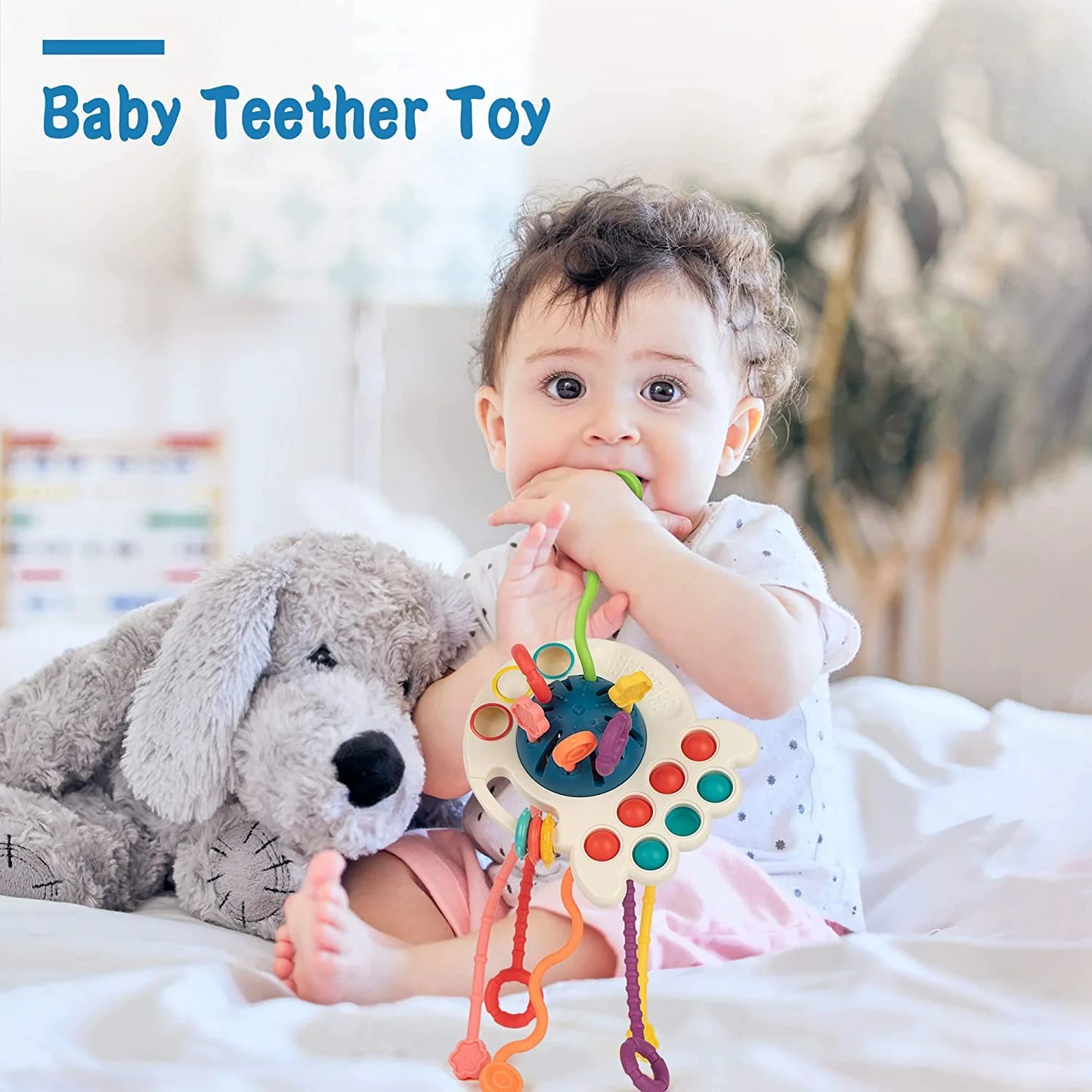 Pull String Sensory Toy – Montessori Motor Skill Toy for 1–3 Year Old Boys & Girls