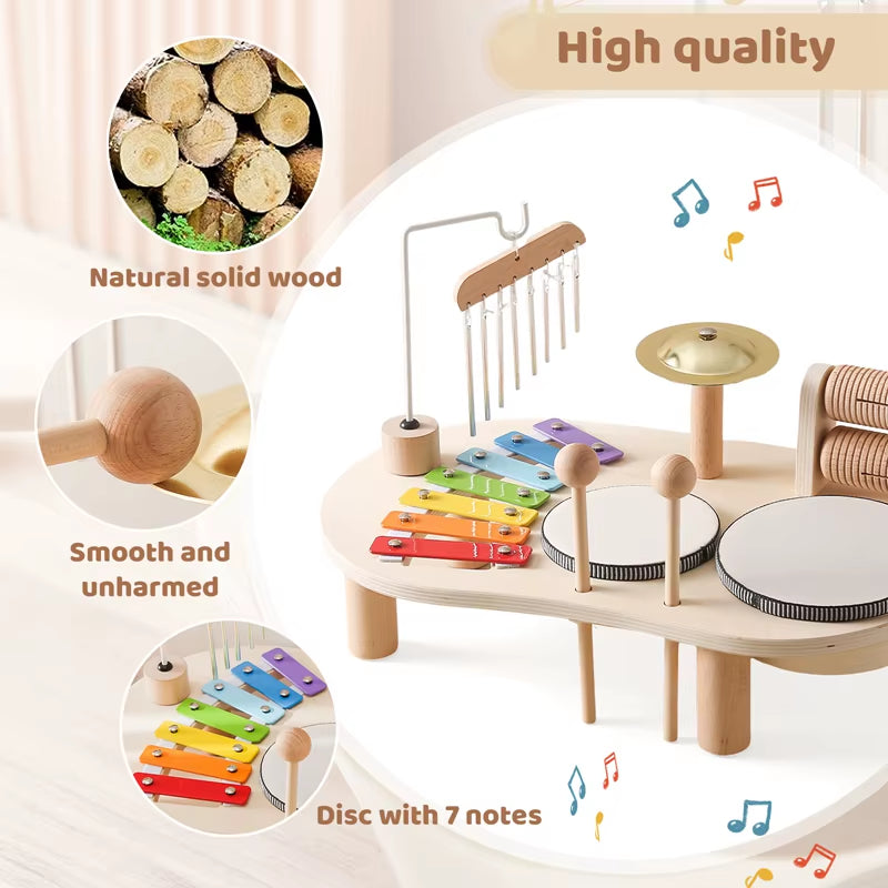 Wooden Aeolian Bells Xylophone – Montessori Musical Toy for Newborns & Toddlers