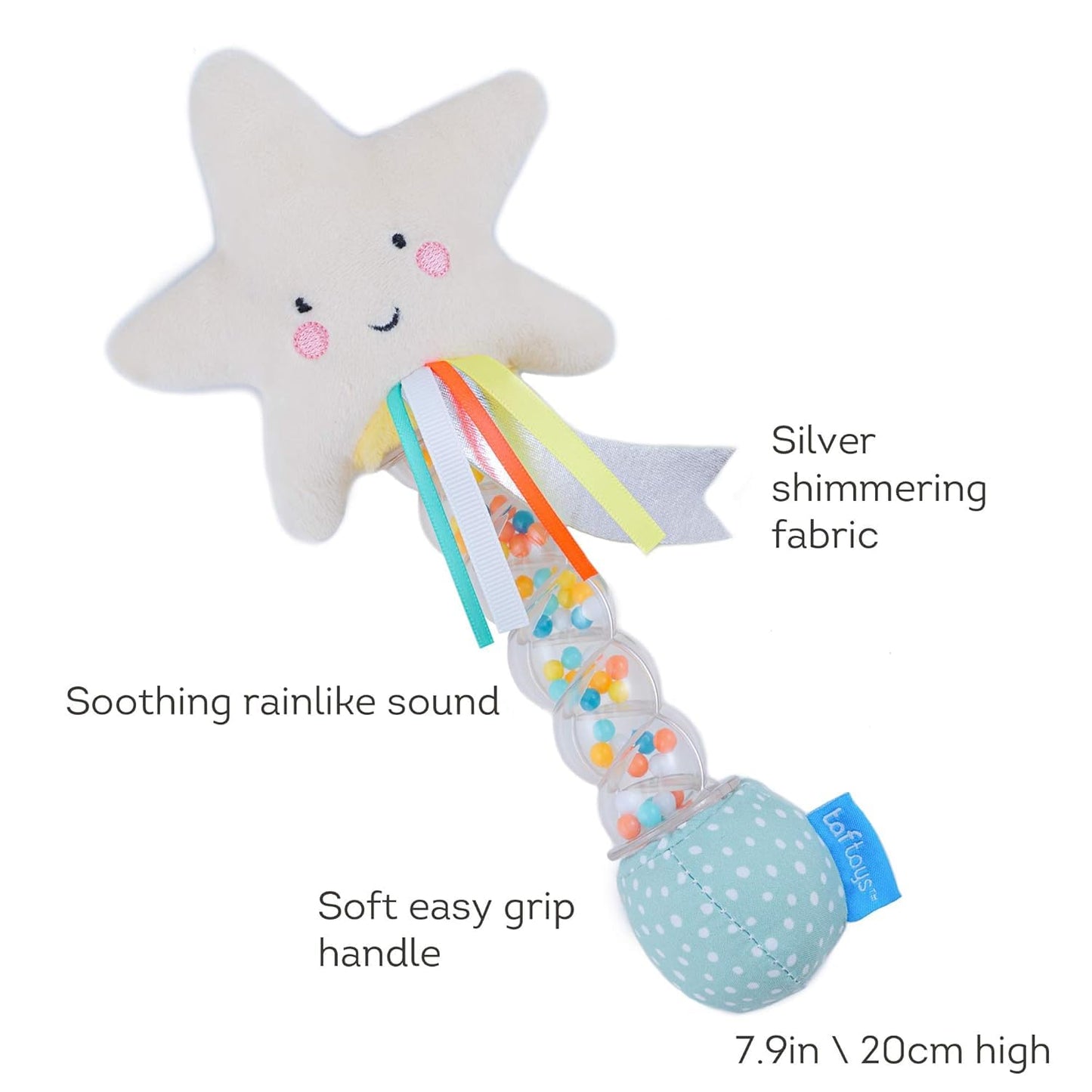 Star Rainstick Rattle – Musical Sensory Toy for Babies & Toddlers