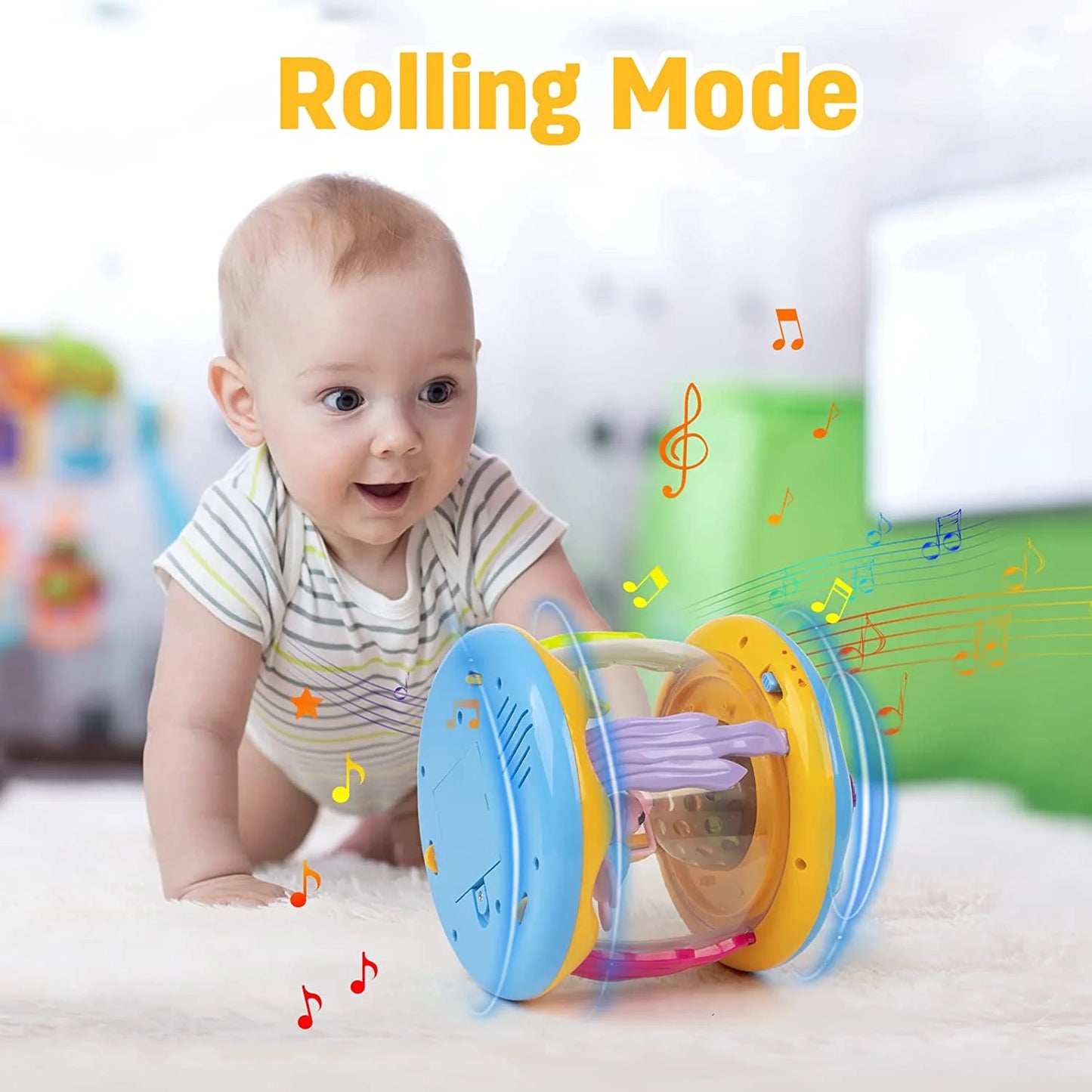 Light-Up Musical Ocean Projector Toy – Baby Gift for Crawling & Walking Development