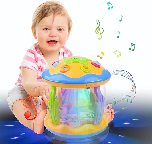 Light-Up Musical Ocean Projector Toy – Baby Gift for Crawling & Walking Development