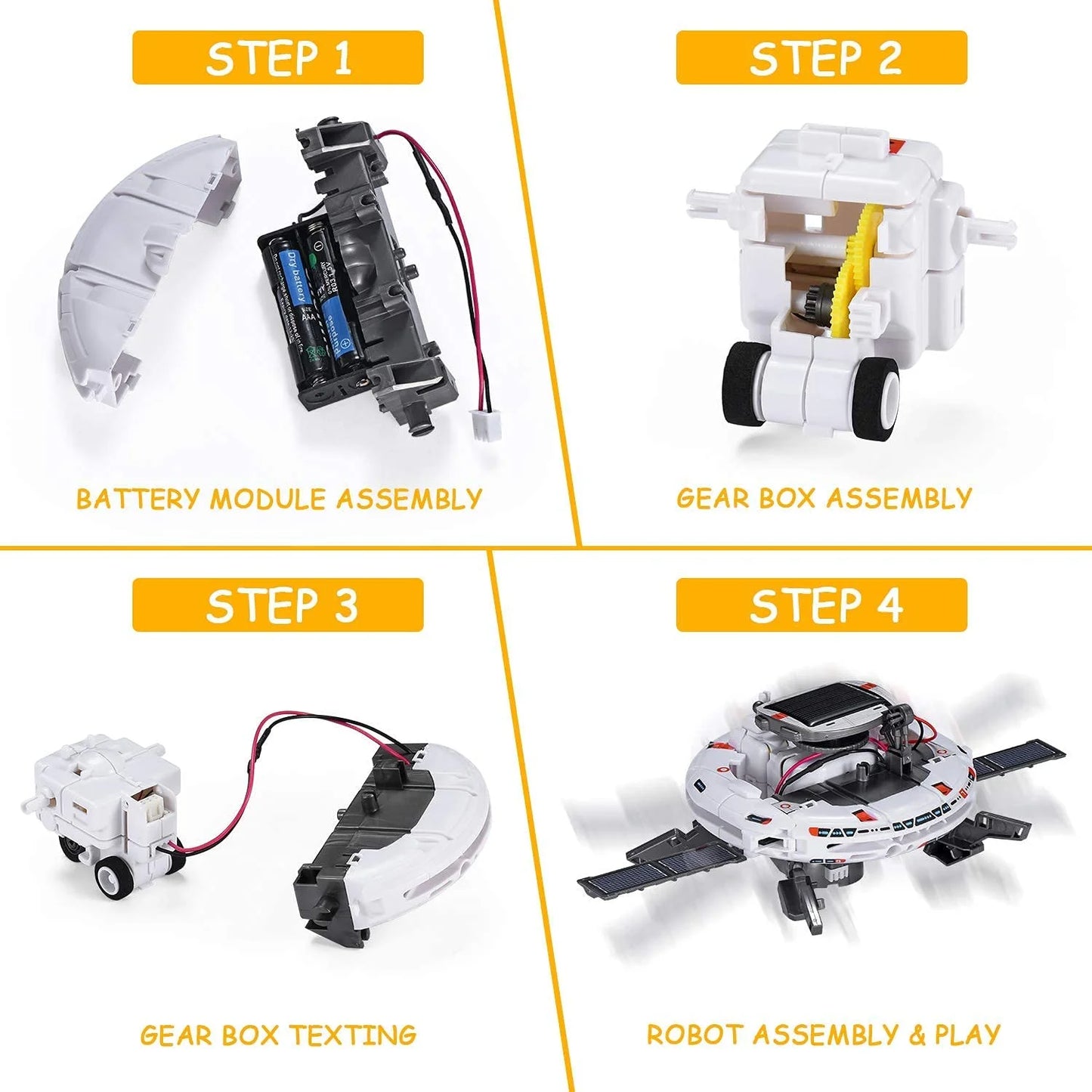 6-in-1 Space STEM Toy – Solar-Powered Robot Building Kit 