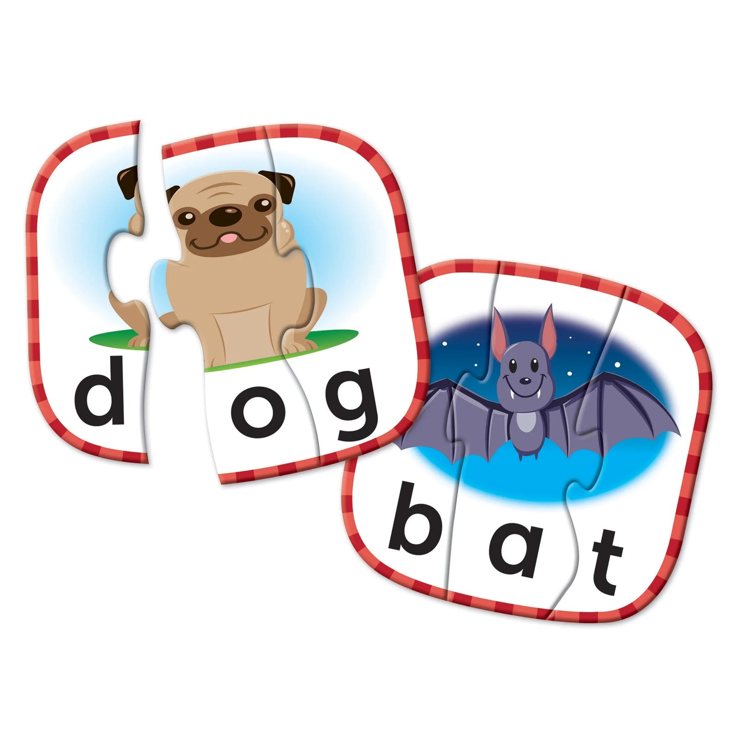 Kindergarten Readiness Word Puzzle – 3-Letter Cards for Boys & Girls 3 and Up